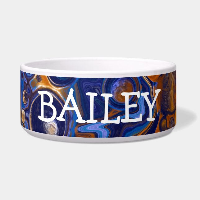 Personalized Colorful Abstract Fluid Art    Bowl (Front)