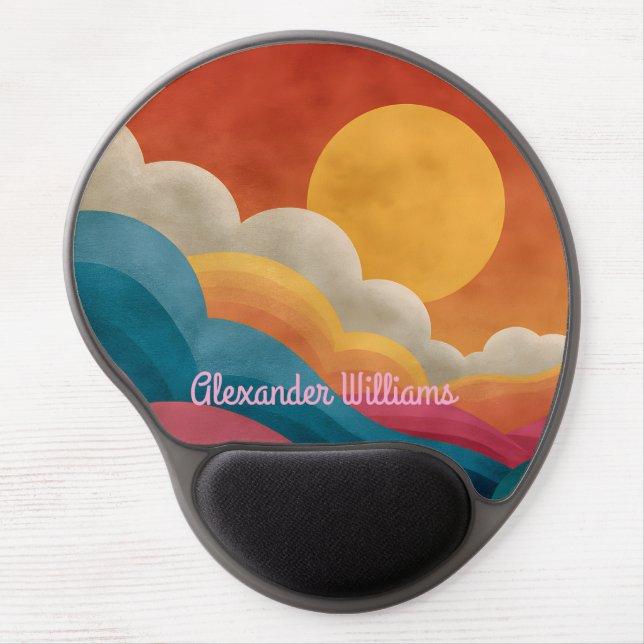 Personalized Colorful Abstract Gel Mouse Pad (Front)