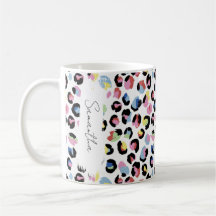 Personalized Colorful Animal Print Mug