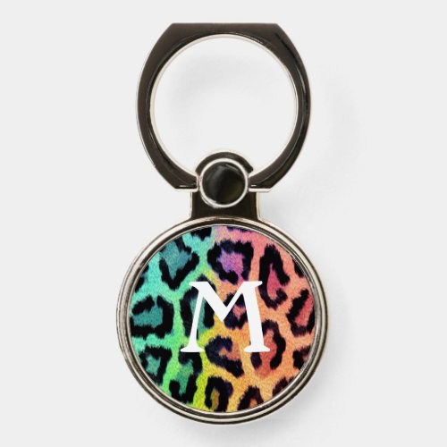 Personalized Colorful Animal Print Phone Ring Stand