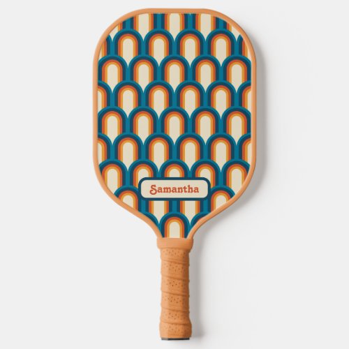 Personalized Colorful Arch Rainbow Pattern   Pickleball Paddle
