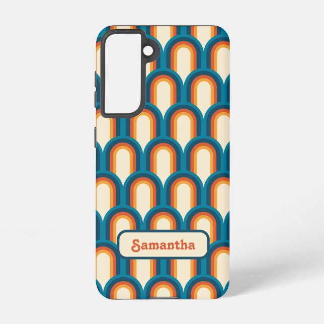 Personalized Colorful Arch Rainbow Pattern Samsung Galaxy Case (Back)