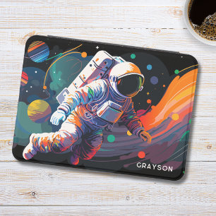 Personalized Colorful Astronaut Space Name Kindle Cover