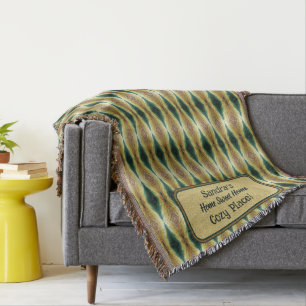 Personalized Colorful Autumn Leaves, Abstract  Throw Blanket