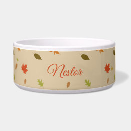 Personalized Colorful Autumn Leaves Bowl