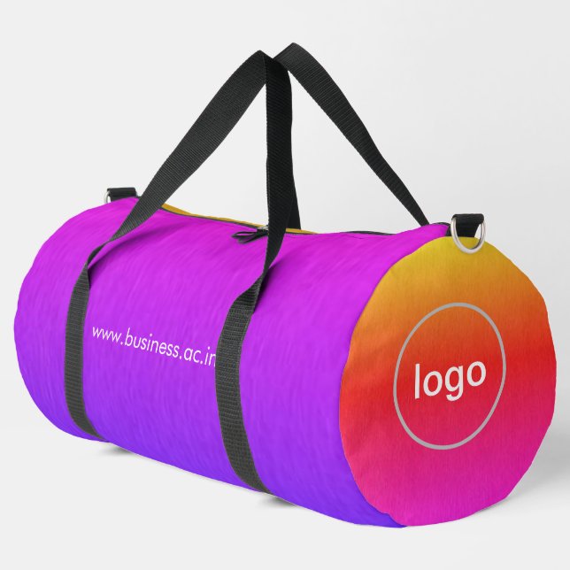 Personalized Colorful Business Duffle Bag (Left Corner)