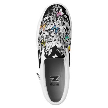 Personalized Colorful Butterflies Print Shoes by PatternsBoutique at Zazzle