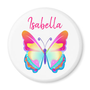Personalized Colorful Butterfly Personalized Name Magnet