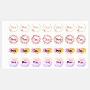 Personalized colorful clothing labels