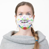 Personalized Colorful Crayon Teacher Face Mask (Worn)