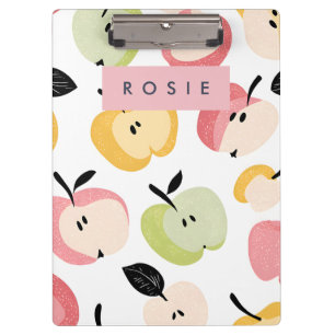 Personalized Colorful Cute Apple Pattern Clipboard