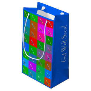 Personalized Colorful Daisies Abstract Floral Art Small Gift Bag