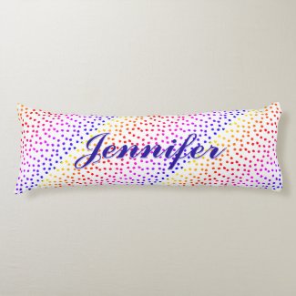Personalized Colorful Dotted Patterned Body Pillow
