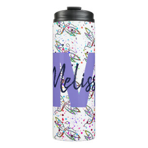 Personalized Colorful dragonflies Thermal Tumbler
