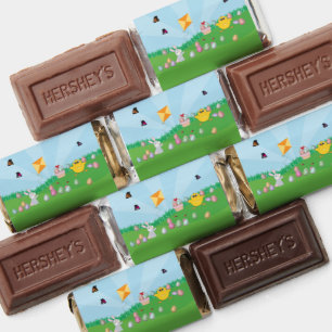 Personalized Colorful Easter Egg Hunt Bunny Chick Hershey's Miniatures