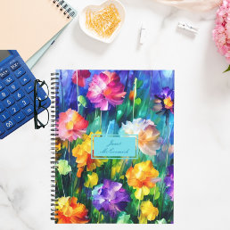 Personalized Colorful Floral Beauty Notebook