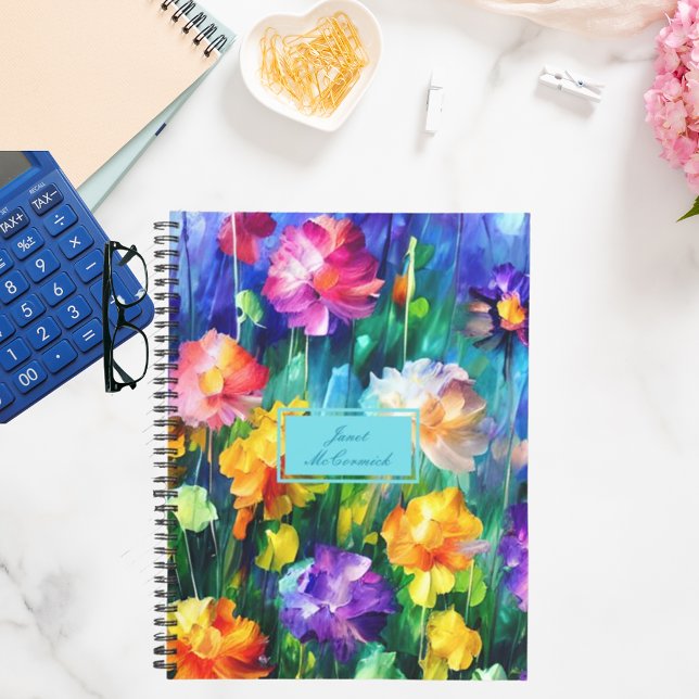 Personalized Colorful Floral Beauty Notebook (Creator Uploaded)