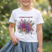 Personalized Colorful Floral Kids T-Shirt