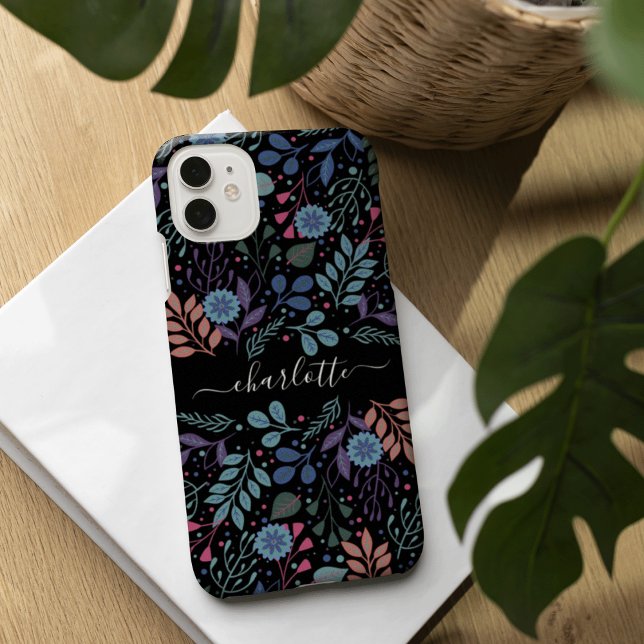 Personalized Colorful Floral Pattern iPhone Case (Creator Uploaded)