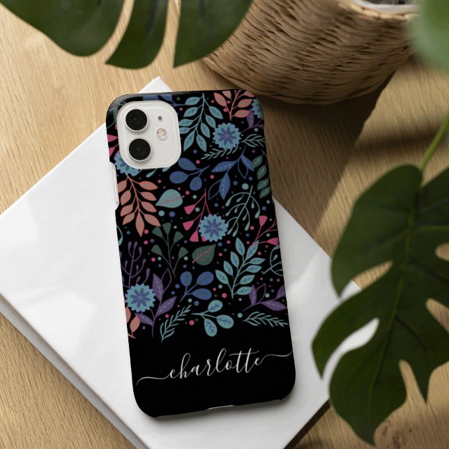 Personalized Colorful Floral Pattern iPhone Case (Creator Uploaded)