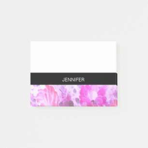 Personalized Colorful Floral Pattern Post-it Notes