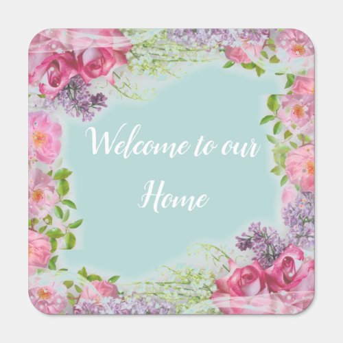 Personalized Colorful Floral Pink Labels Hand Sanitizer Packet