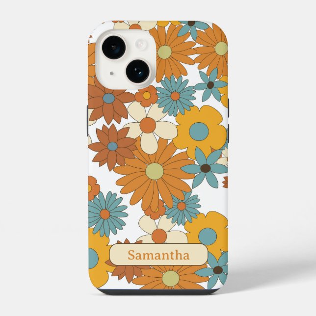 Personalized Colorful Flower Pattern  Iphone Case (Back)