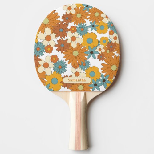 Personalized Colorful Flower Table Tennis Ping Pong Paddle
