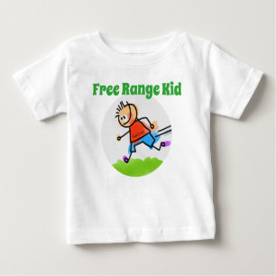 Personalized Colorful "Free Range Kid" Baby T-Shirt