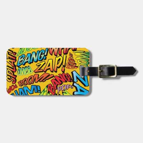 Personalized Colorful Fun Modern Comic Book Luggage Tag