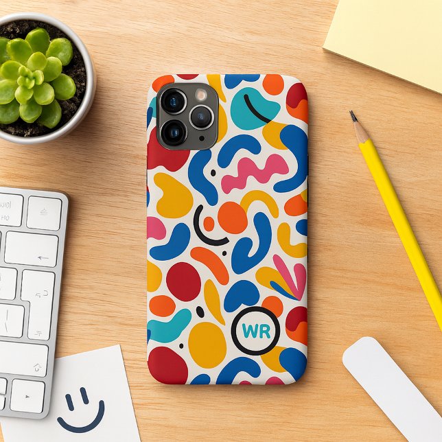 Personalized Colorful Funky Retro Art Pattern Iphone Case (Creator Uploaded)