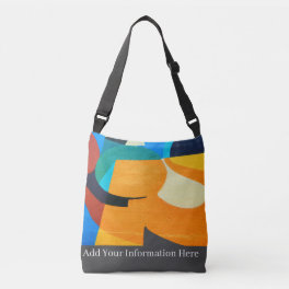 Personalized Colorful Geometric Abstract Pattern Crossbody Bag