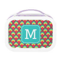 Personalized Colorful Geometric Monogram Lunch Box