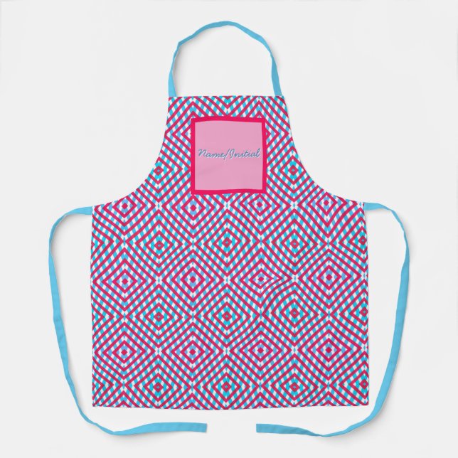 Personalized colorful girly apron (Front)