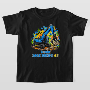 Personalized Colorful Grabber Excavator T-Shirt