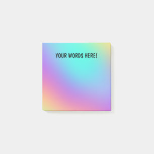 Personalized Colorful Gradient Post-It Notes