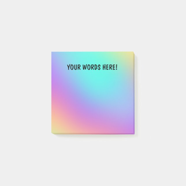 Personalized Colorful Gradient Post-It Notes (Front)