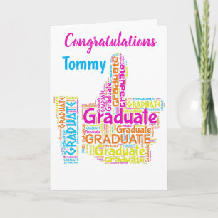 Personalized Colorful Graduation Greeting Card