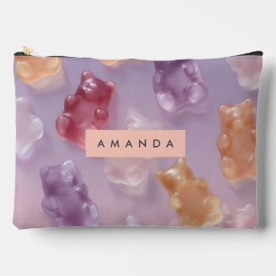 Personalized Colorful Gummy Bear Pattern Accessory Pouch