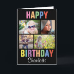 Personalized Colorful Happy Birthday Photo Card<br><div class="desc">A colorful 'Happy Birthday' photo card featuring the persons name.</div>