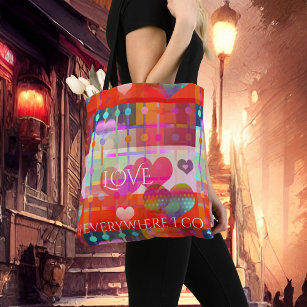 Personalized Colorful Heart Pattern Bag