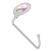 Personalized Colorful Hibiscus Purse Hanger (Angled)