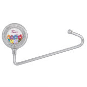 Personalized Colorful Hibiscus Purse Hanger (Front)