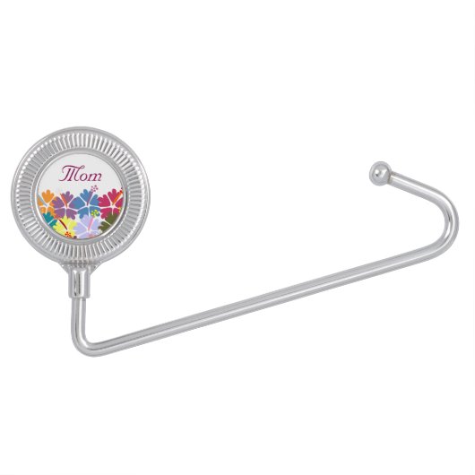 Personalized Colorful Hibiscus Purse Hanger (Front)
