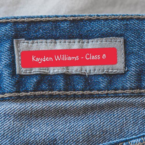 Personalized Colorful Kids Back To School Clothes Labels