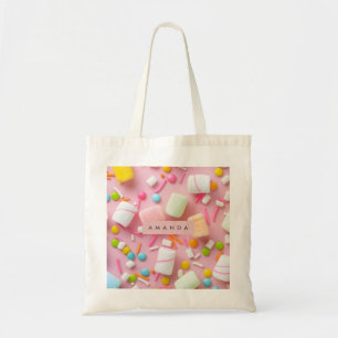 Personalized Colorful Marshmallow Sprinkle Tote Bag
