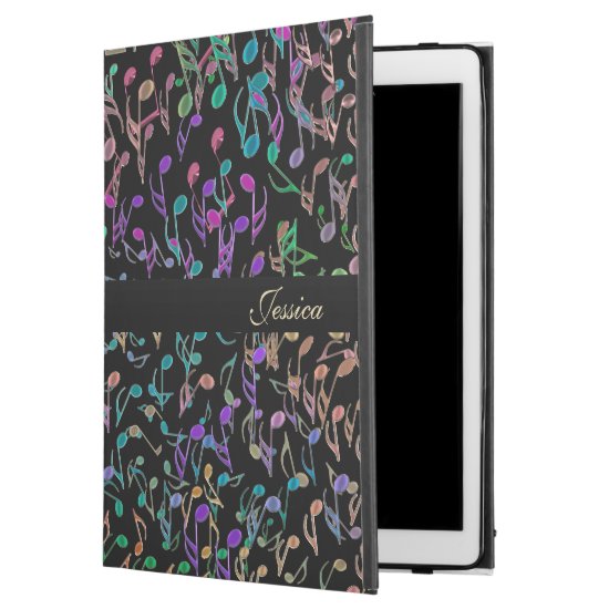 Personalized Colorful Music Notes iPad Pro Case