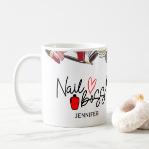 Personalized Colorful Nail Boss Tech Mug