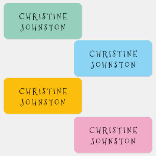 Personalized Colorful Name Kids' Labels