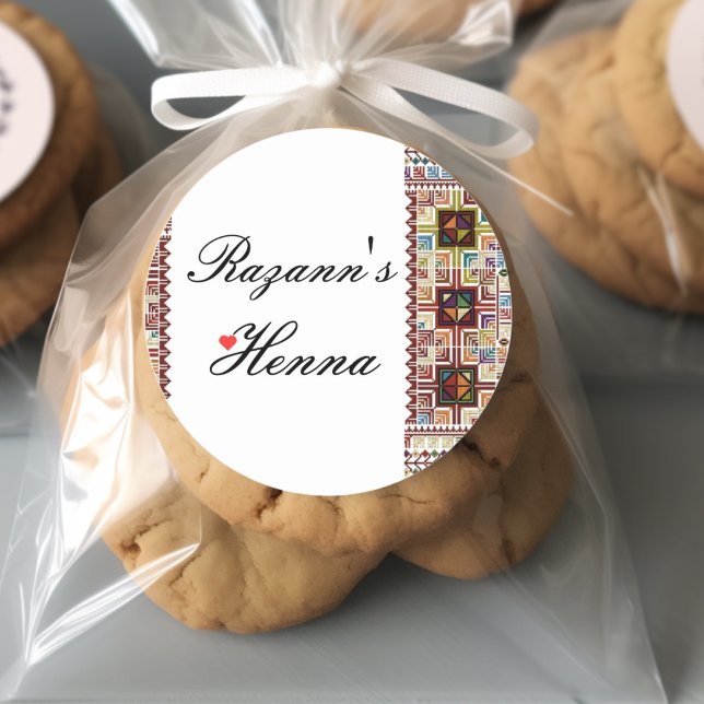 Personalized Colorful Palestinian Henna Sticker (Creator Uploaded)
